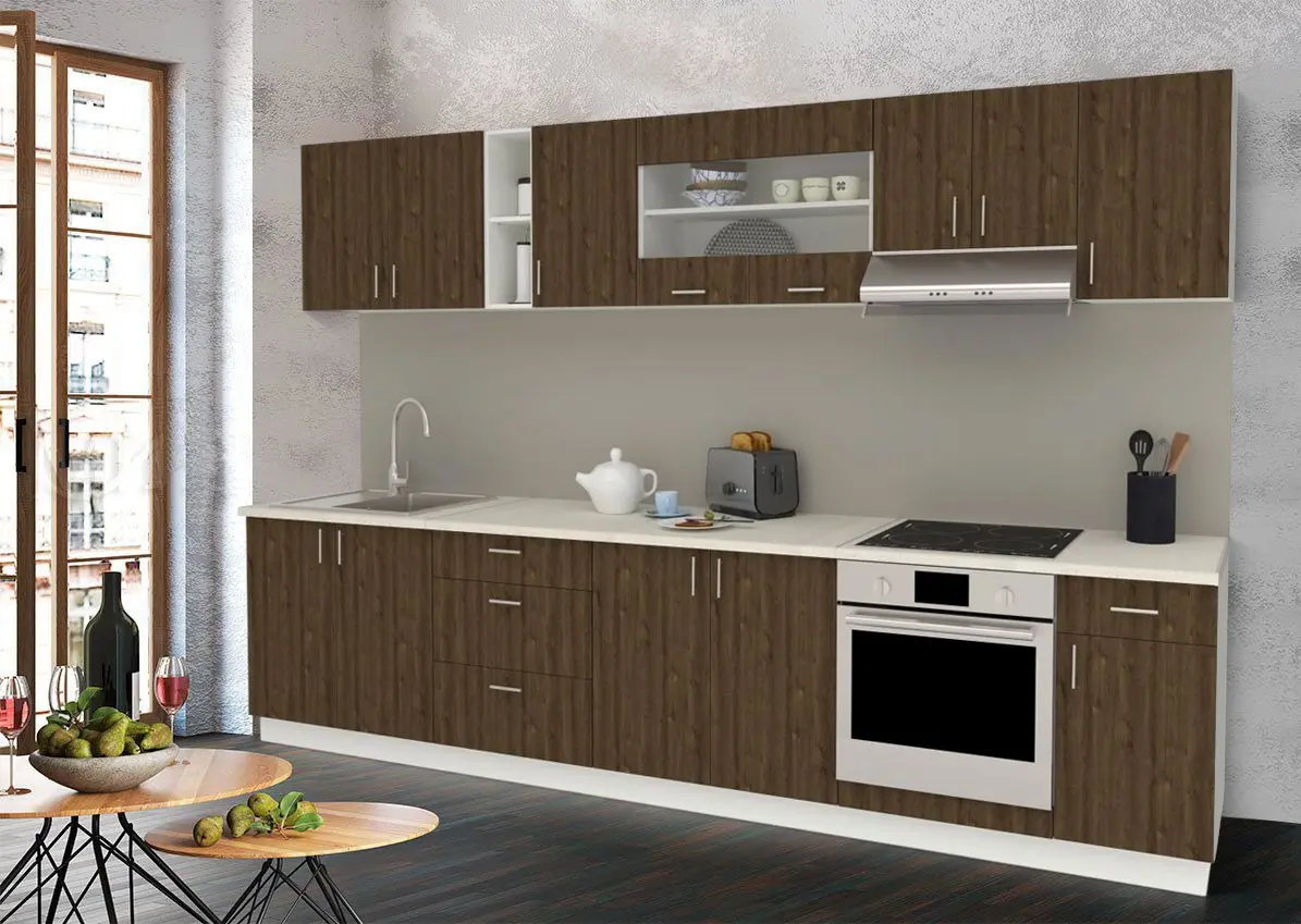 Bucatarie Haaus Karo V28 3.2m (Bronze Oak/White)