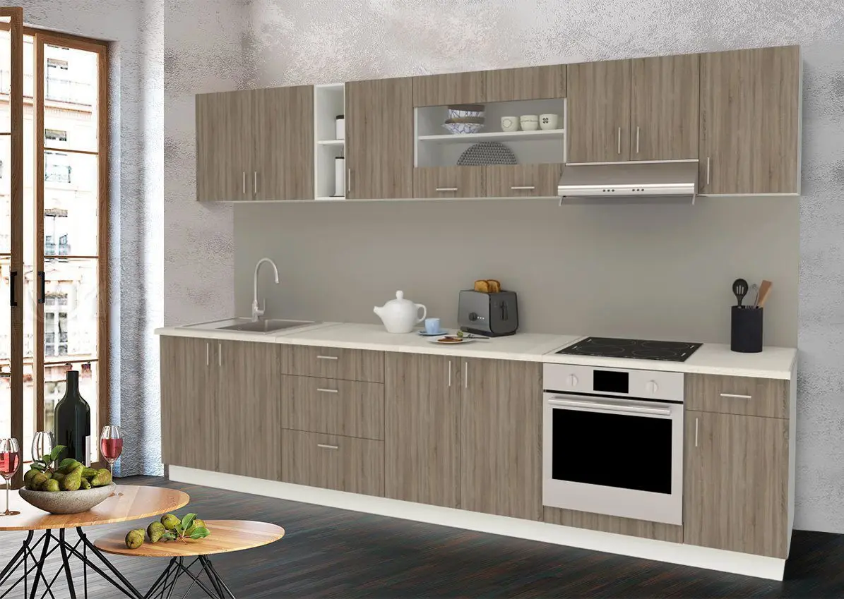 Кухня Haaus Karo V28 3.2м (Dark Sonoma Oak/White)