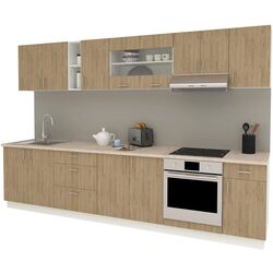 Bucatarie Haaus Karo V28 3.2m (Natural Wood/White) Thumb