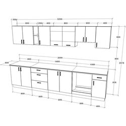 Bucatarie Haaus Karo V28 3.2m (Natural Wood/White) Thumb