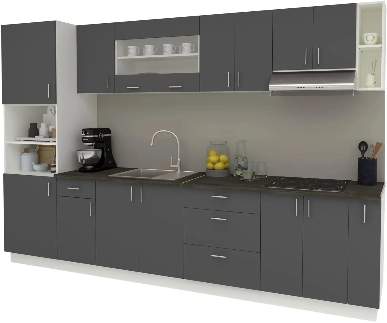 Кухня Haaus Karo V29 3.2м (Anthracite/White) - 2