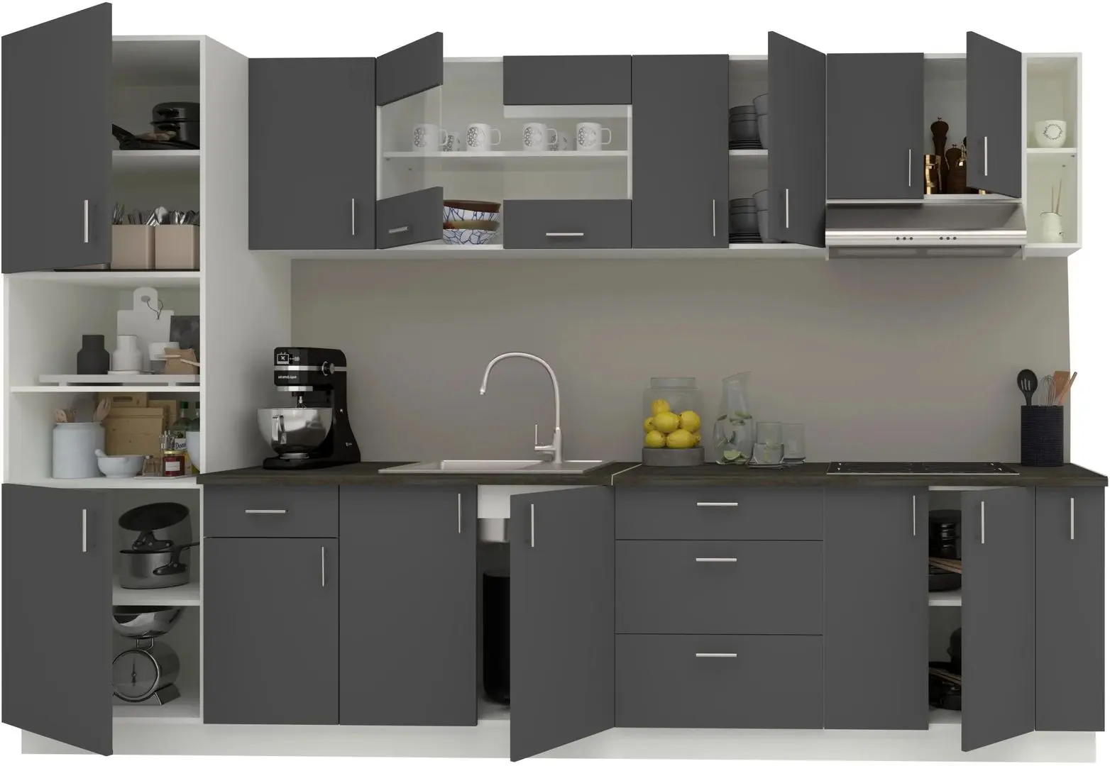 Кухня Haaus Karo V29 3.2м (Anthracite/White) - 3