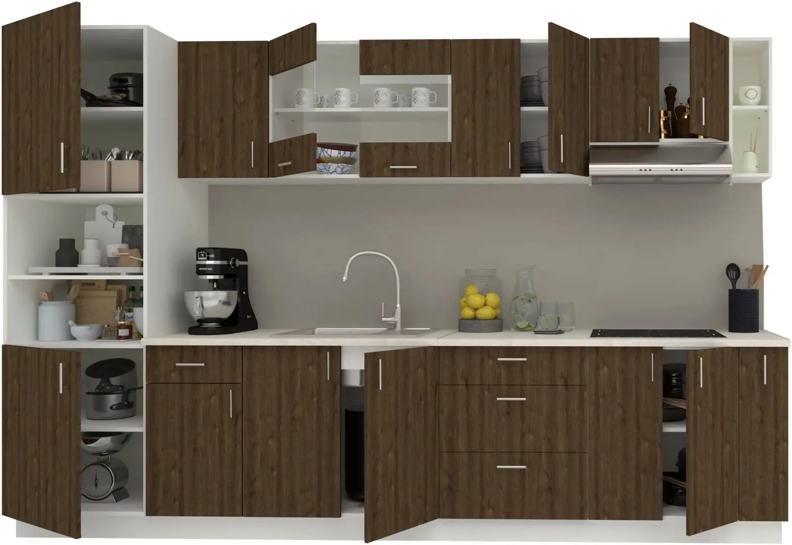 Кухня Haaus Karo V29 3.2м (Bronze Oak/White) - 3