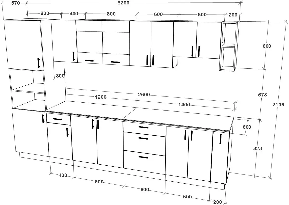 Кухня Haaus Karo V29 3.2м (Bronze Oak/White) - 4