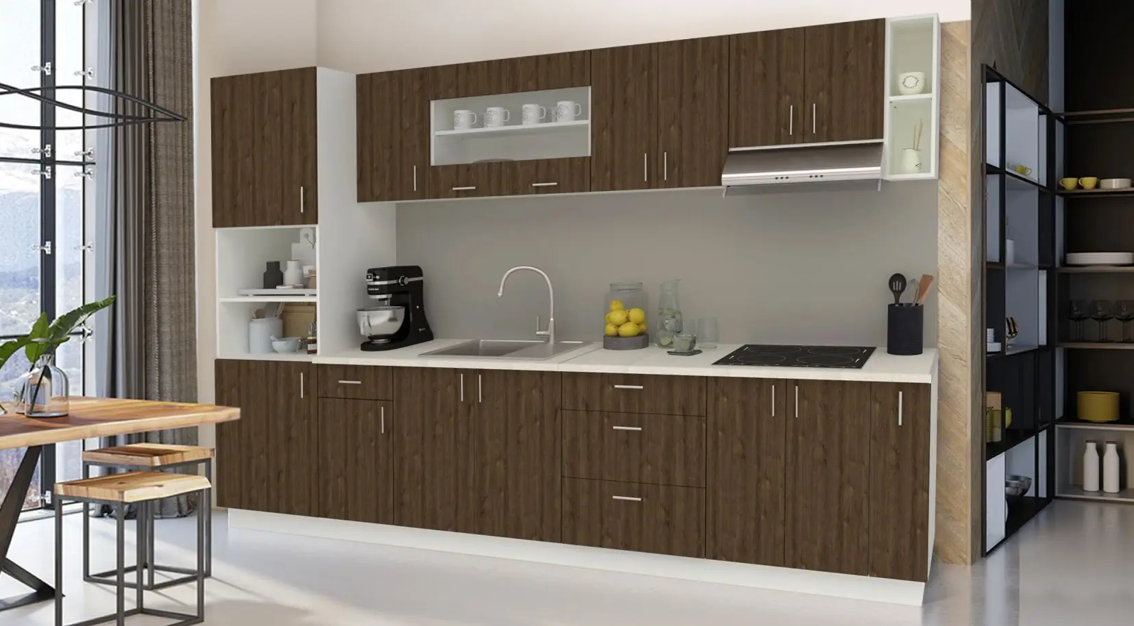 Кухня Haaus Karo V29 3.2м (Bronze Oak/White)