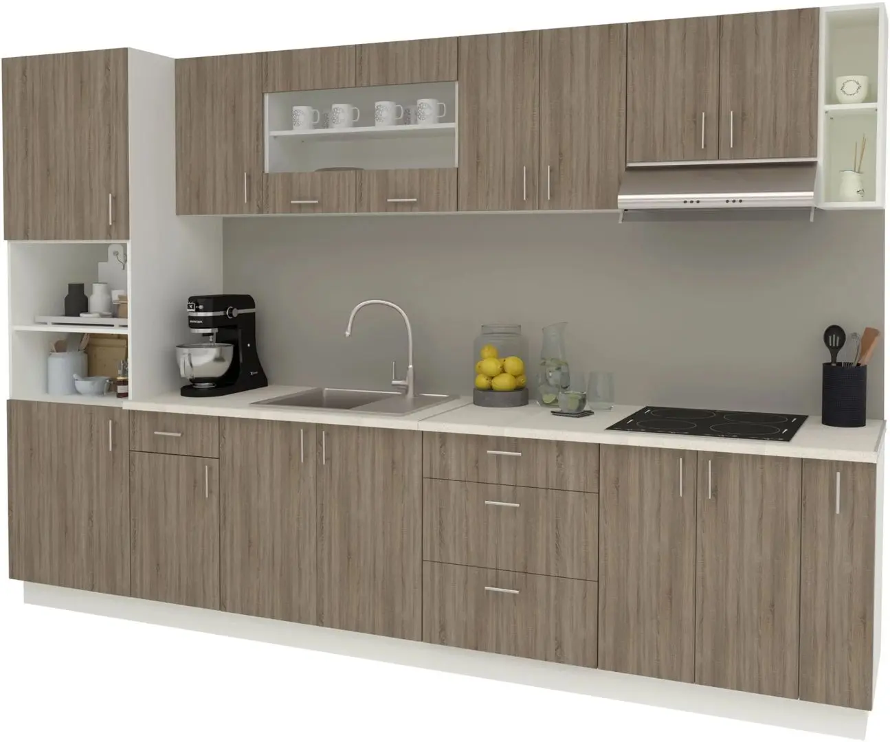Кухня Haaus Karo V29 3.2м (Dark Sonoma Oak/White) - 2