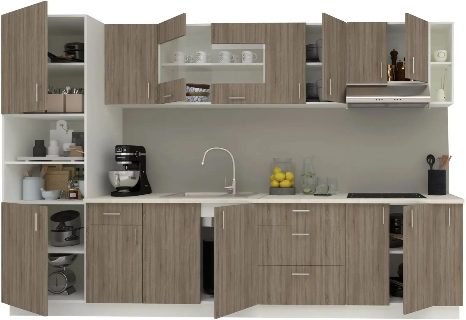 Кухня Haaus Karo V29 3.2м (Dark Sonoma Oak/White) - 3
