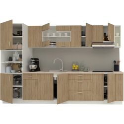 Bucatarie Haaus Karo V29 3.2m (Natural Wood/White) Thumb