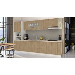 Bucatarie Haaus Karo V29 3.2m (Natural Wood/White)
