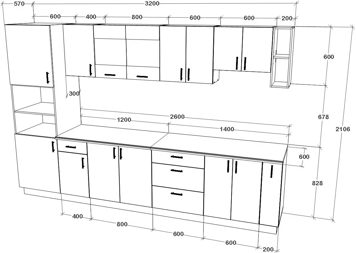 Кухня Haaus Karo V29 3.2м (White) - 4