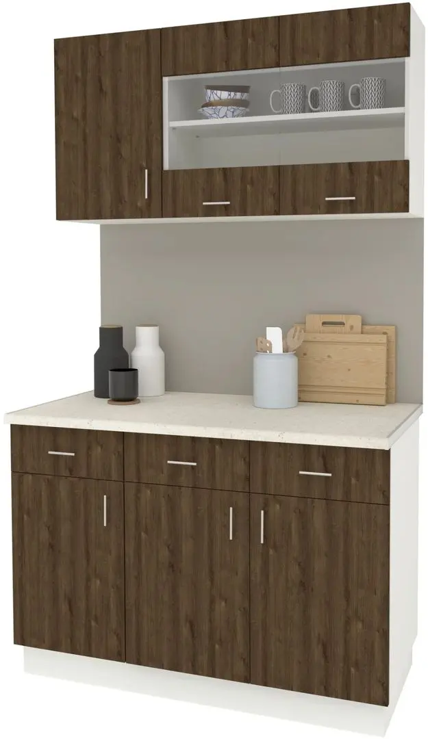 Bucatarie Haaus Karo V3 1.2m (Bronze Oak/White)