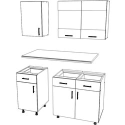 Bucatarie Haaus Karo V3 1.2m (Bronze Oak/White) Thumb