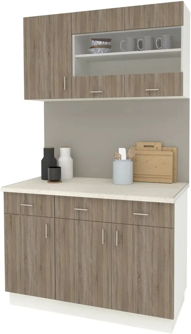 Bucatarie Haaus Karo V3 1.2m (Dark Sonoma Oak/White)