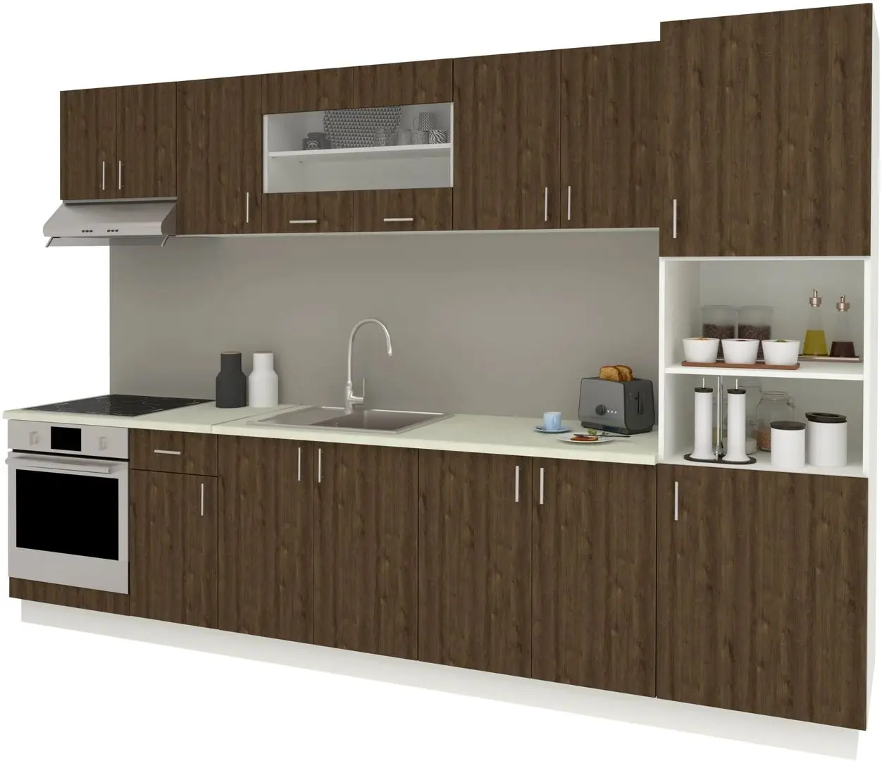 Кухня Haaus Karo V30 3.2м (Bronze Oak/White)