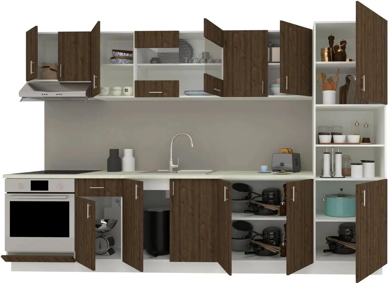 Кухня Haaus Karo V30 3.2м (Bronze Oak/White)