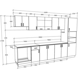 Кухня Haaus Karo V30 3.2м (Bronze Oak/White) Thumb