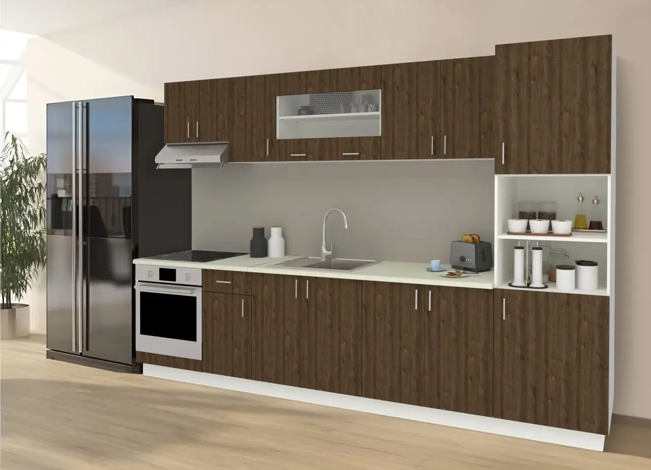 Кухня Haaus Karo V30 3.2м (Bronze Oak/White)