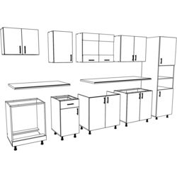 Кухня Haaus Karo V30 3.2м (Natural Wood/White) Thumb