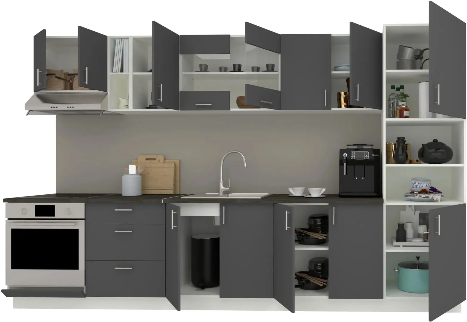 Кухня Haaus Karo V31 3.4м (Anthracite/White) - 3