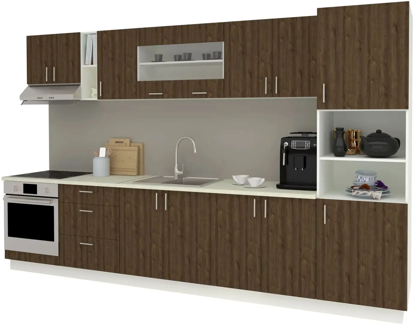 Bucatarie Haaus Karo V31 3.4m (Bronze Oak/White)