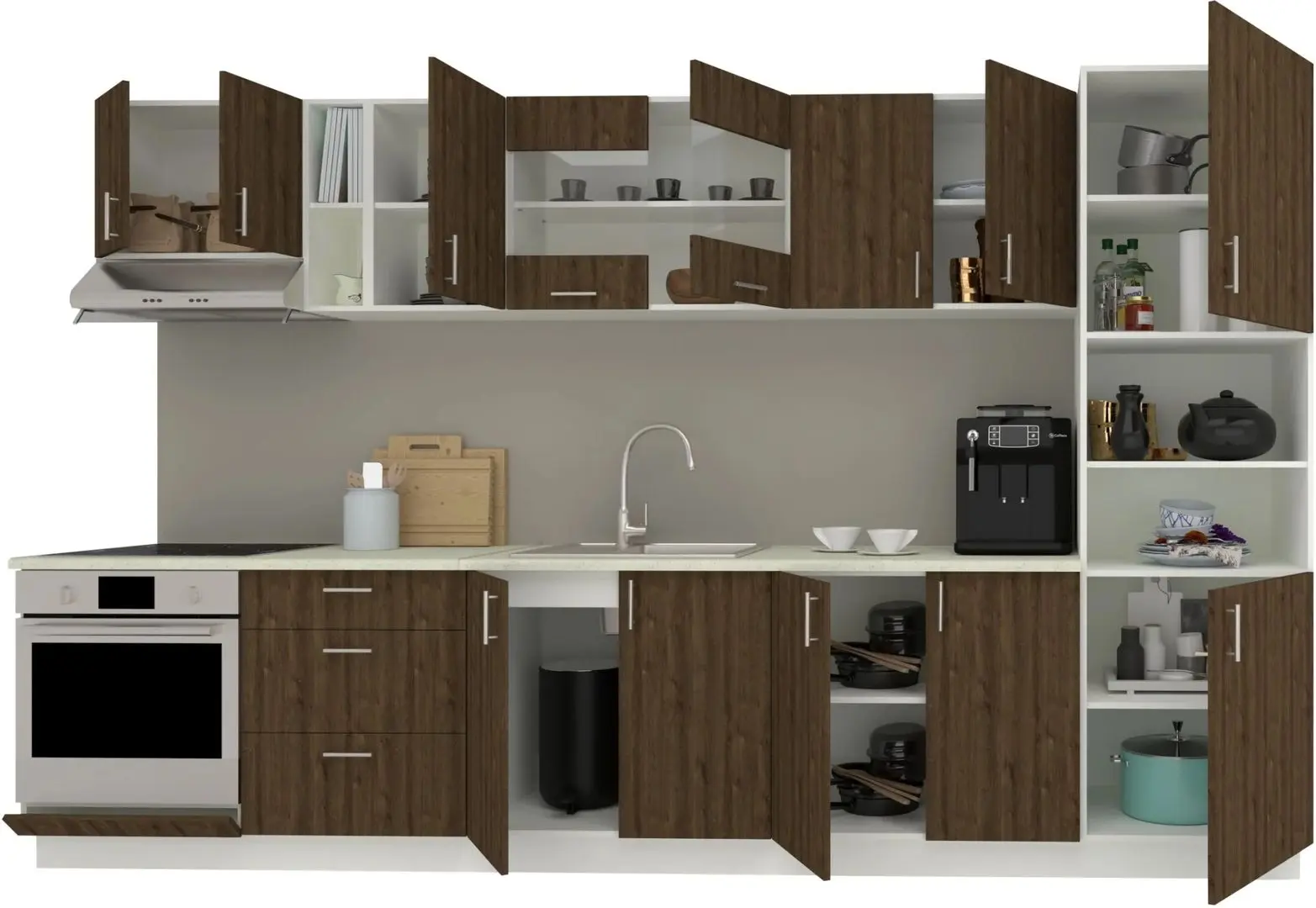 Bucatarie Haaus Karo V31 3.4m (Bronze Oak/White)