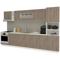 Bucatarie Haaus Karo V31 3.4m (Dark Sonoma Oak/White) Thumb