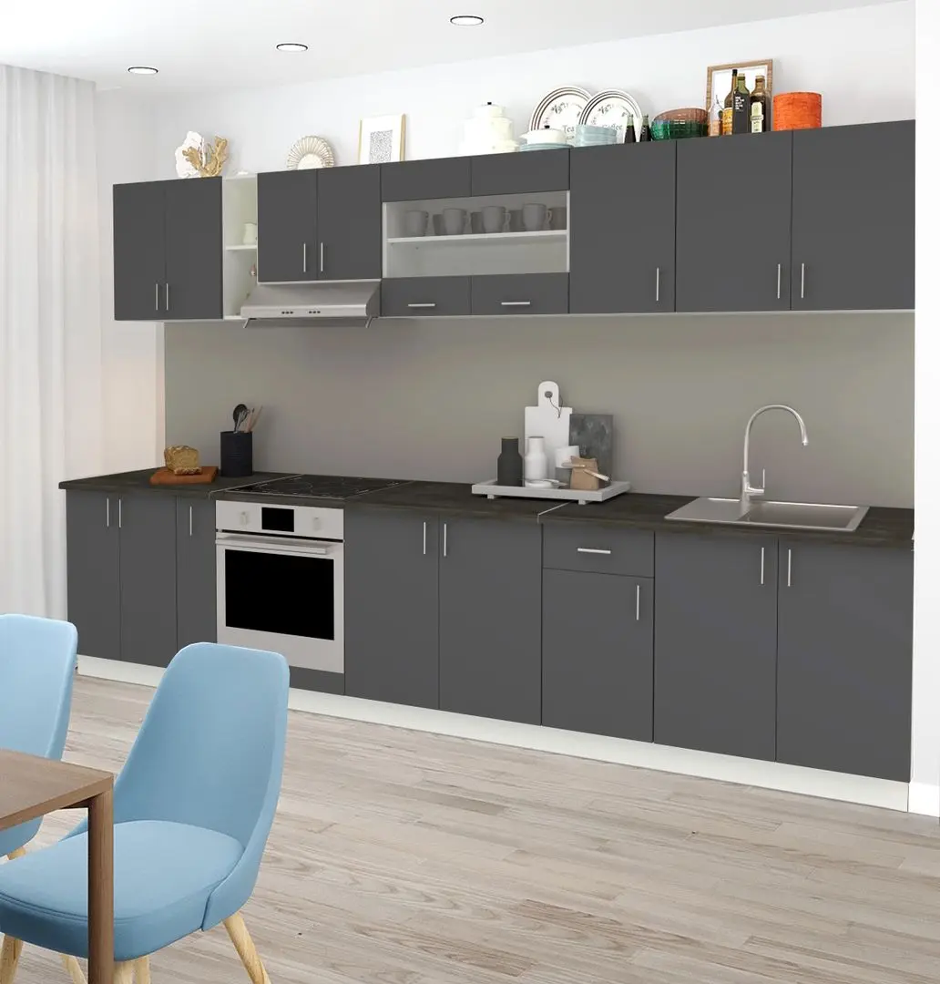 Кухня Haaus Karo V32 3.4м (Anthracite/White)