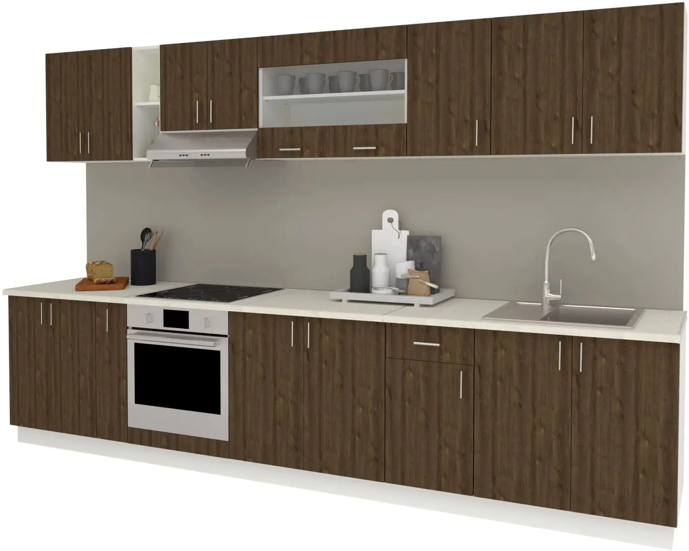 Bucatarie Haaus Karo V32 3.4m (Bronze Oak/White)