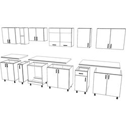 Bucatarie Haaus Karo V32 3.4m (Bronze Oak/White) Thumb