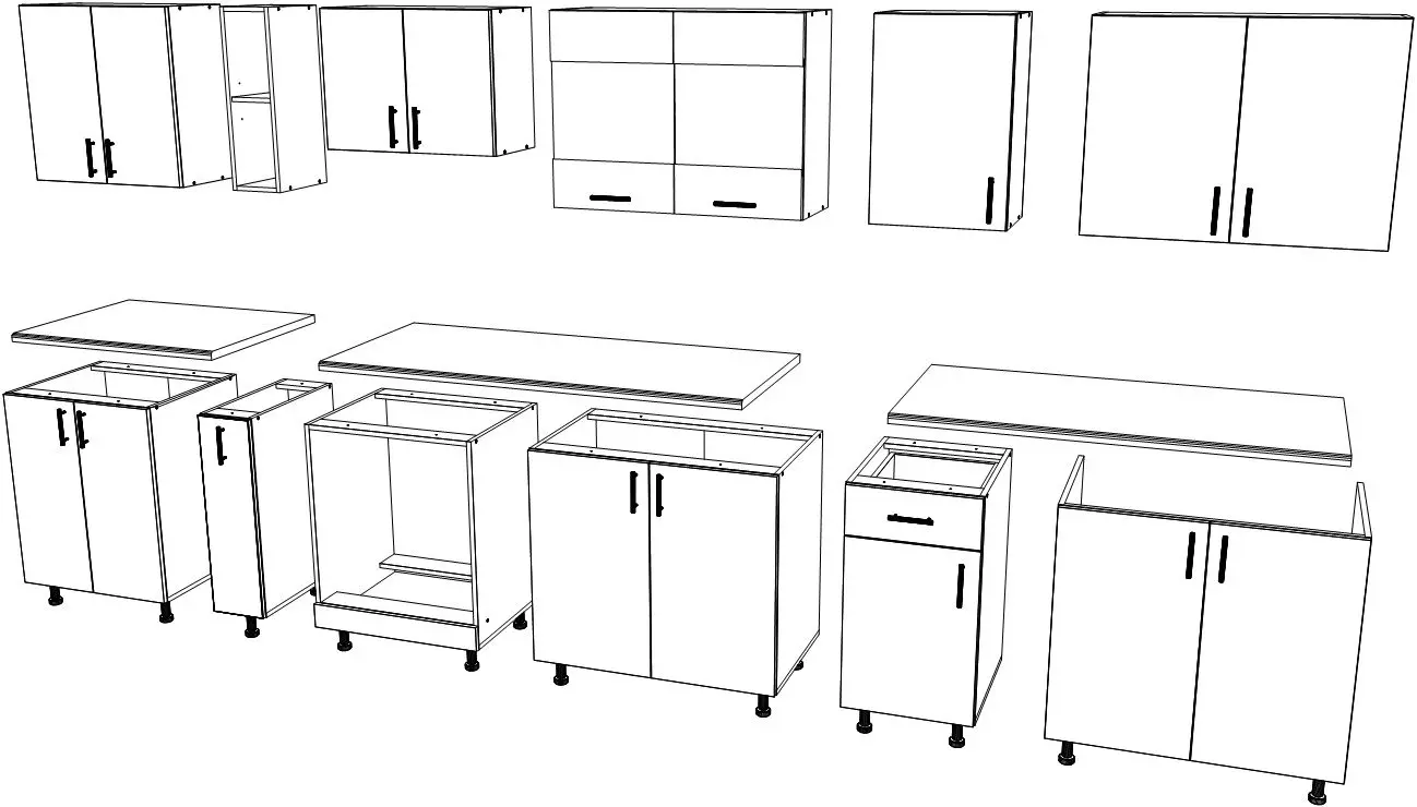 Bucatarie Haaus Karo V32 3.4m (Bronze Oak/White)