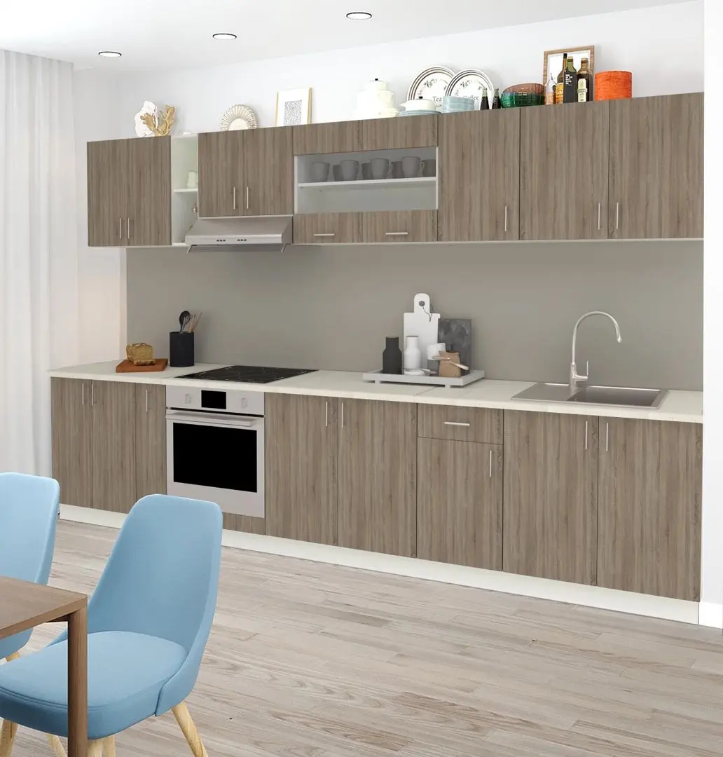 Кухня Haaus Karo V32 3.4м (Dark Sonoma Oak/White)