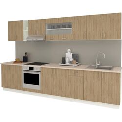 Bucatarie Haaus Karo V32 3.4m (Natural Wood/White) Thumb