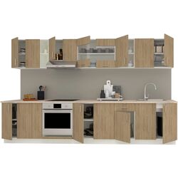 Bucatarie Haaus Karo V32 3.4m (Natural Wood/White) Thumb