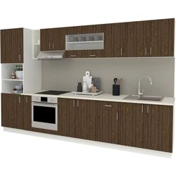 Bucatarie Haaus Karo V33 3.4m (Bronze Oak/White) Thumb