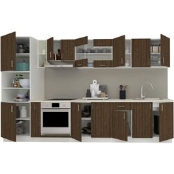 Bucatarie Haaus Karo V33 3.4m (Bronze Oak/White) Thumb