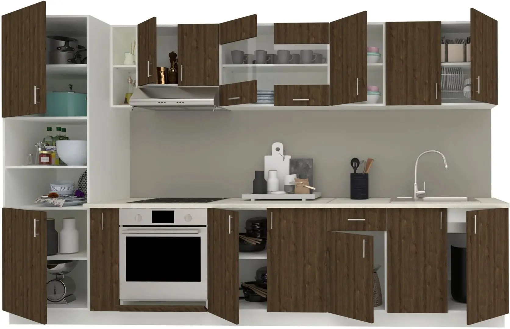 Bucatarie Haaus Karo V33 3.4m (Bronze Oak/White)