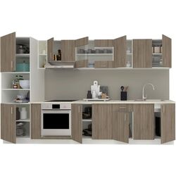 Bucatarie Haaus Karo V33 3.4m (Dark Sonoma Oak/White) Thumb