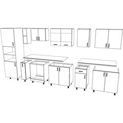 Кухня Haaus Karo V33 3.4м (Natural Wood/White) Thumb