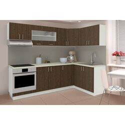 Кухня Haaus Karo V34 2.4x1.4м (Bronze Oak/White)