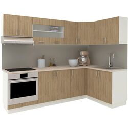 Кухня Haaus Karo V34 2.4x1.4м (Natural Wood/White) Thumb