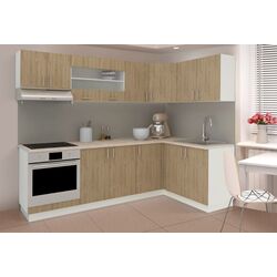 Кухня Haaus Karo V34 2.4x1.4м (Natural Wood/White)