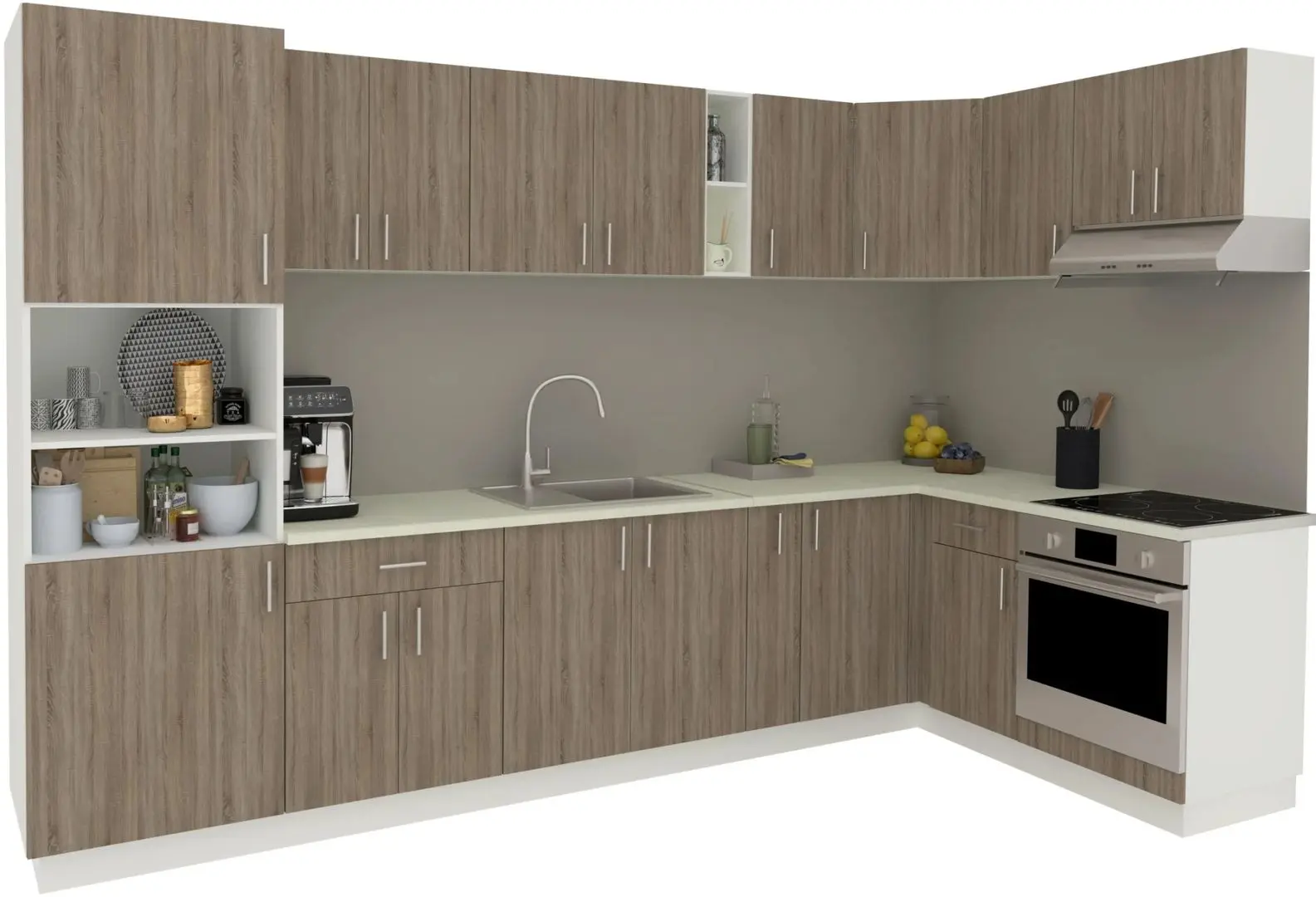 Кухня Haaus Karo V35 3.2x1.6м (Dark Sonoma Oak/White) - 2