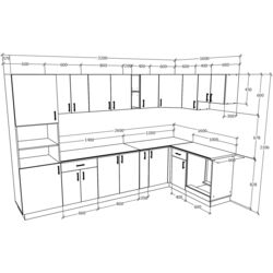 Кухня Haaus Karo V35 3.2x1.6м (White) Thumb