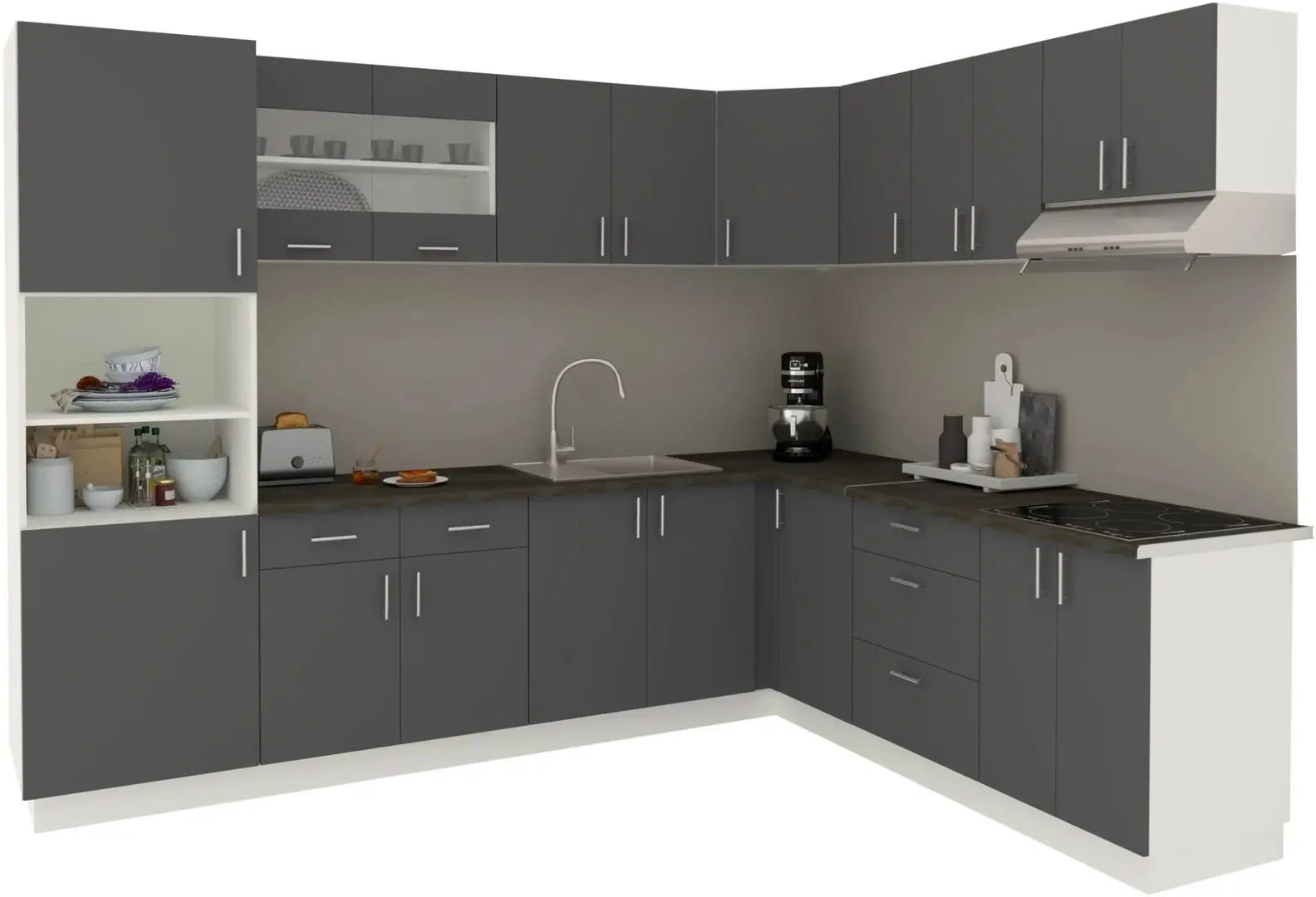 Кухня Haaus Karo V36 2.8x2.2м (Anthracite/White) - 2