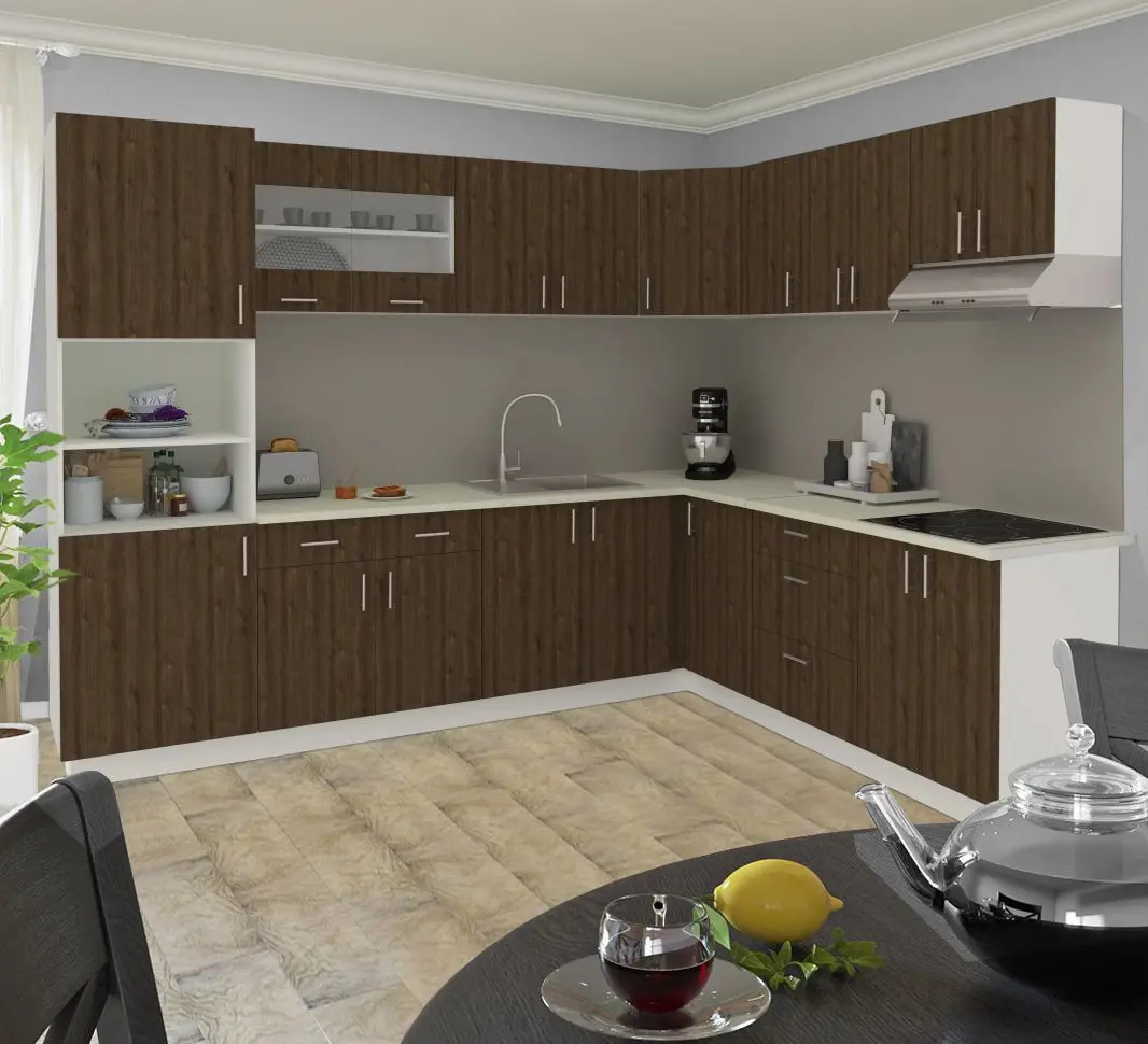 Bucatarie Haaus Karo V36 2.8x2.2m (Bronze Oak/White)