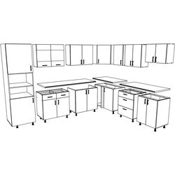 Кухня Haaus Karo V36 2.8x2.2m (Natural Wood/White) Thumb