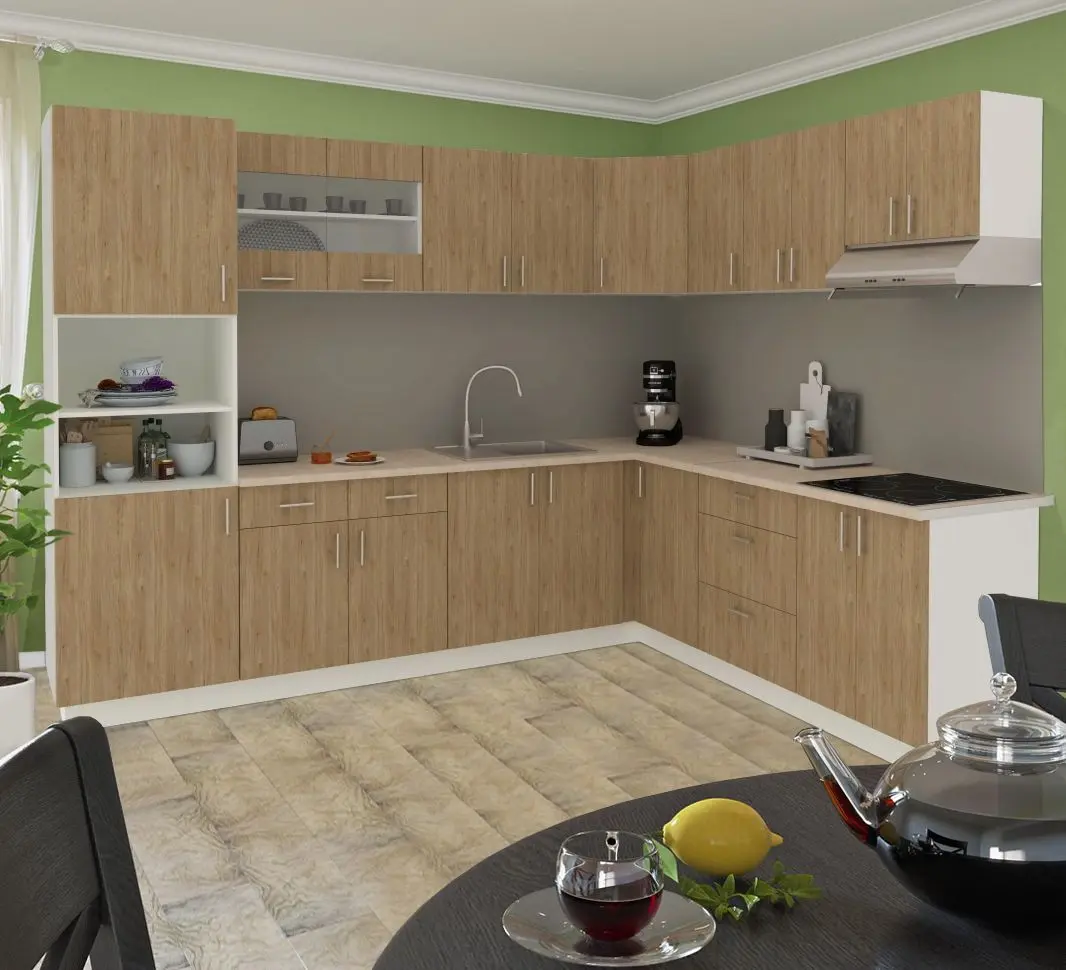 Кухня Haaus Karo V36 2.8x2.2m (Natural Wood/White)