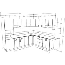 Кухня Haaus Karo V36 2.8x2.2м (White) Thumb