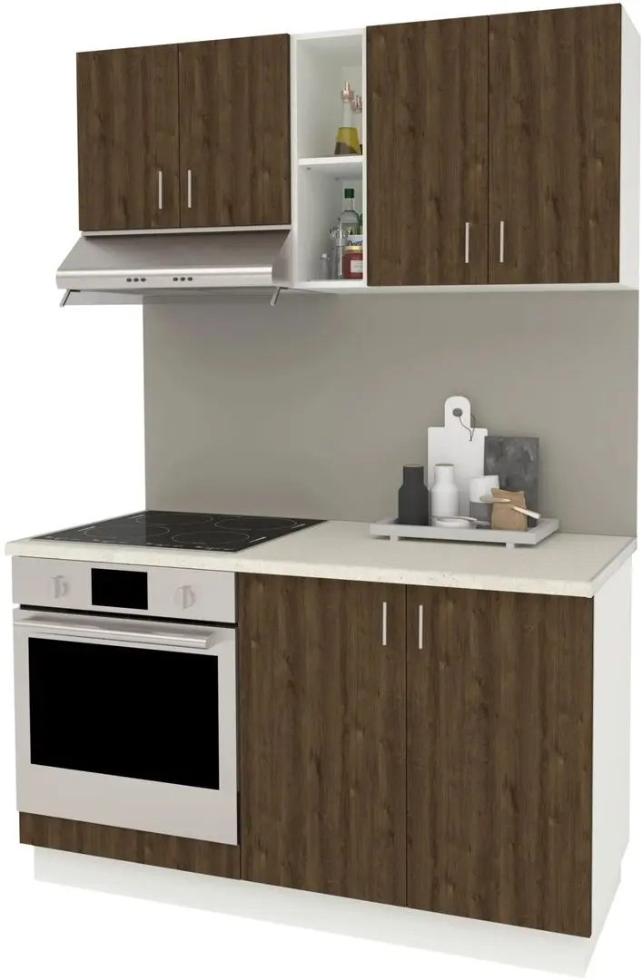 Bucatarie Haaus Karo V4 1.4m (Bronze Oak/White)