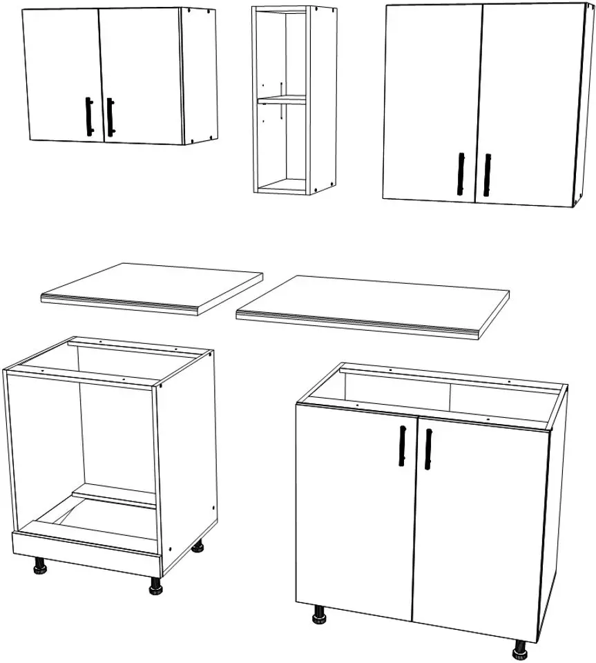 Bucatarie Haaus Karo V4 1.4m (Bronze Oak/White)